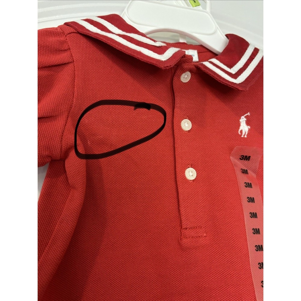 Ralph Lauren Baby Girl Sailor Short Set 3M NWT Red Nautical 2-Piece Outfit - Picture 8 of 8